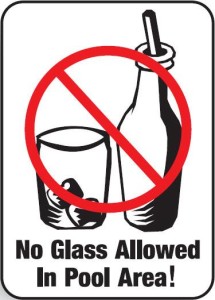 no glass allowed